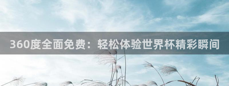 so米足球直播：360度全面免费：轻松体验世界杯精彩瞬间