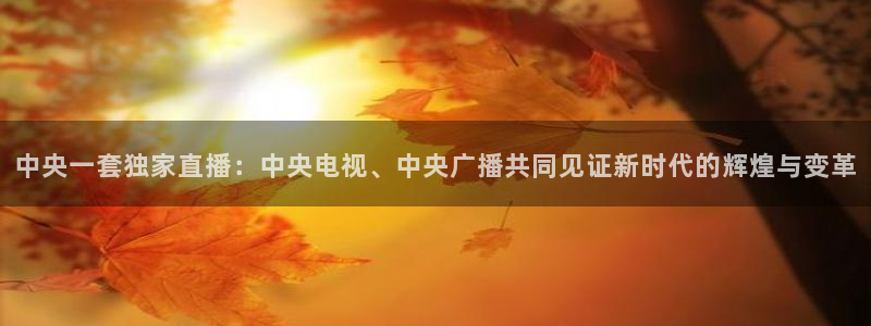 so米体育直播篮球：中央一套独家直播：中央电视、中央广播共同见证新时代的辉煌与变革
