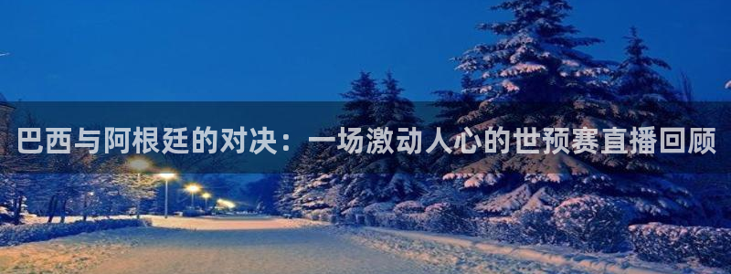 so米体育网页版：巴西与阿根廷的对决：一场激动人心的世预赛直播回顾