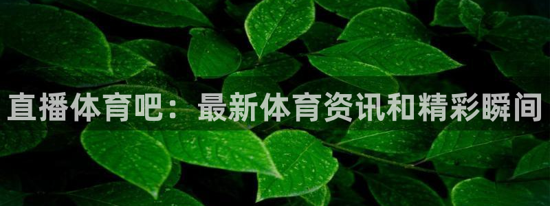 so米体育免费观看：直播体育吧：最新体育资讯和精彩瞬间